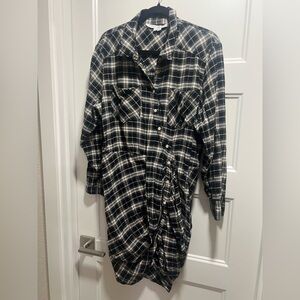 Veronica Beard Plaid Dress in Black and Cream